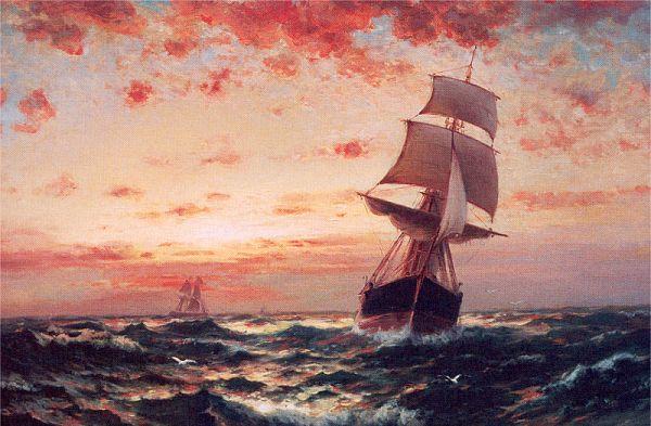 Moran, Edward Ships at Sea Germany oil painting art